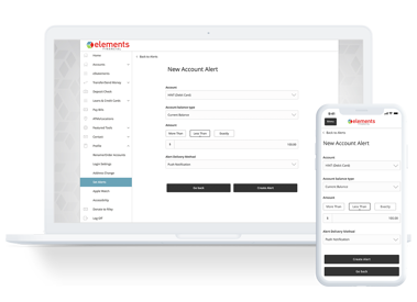 Setting a New Account Alert